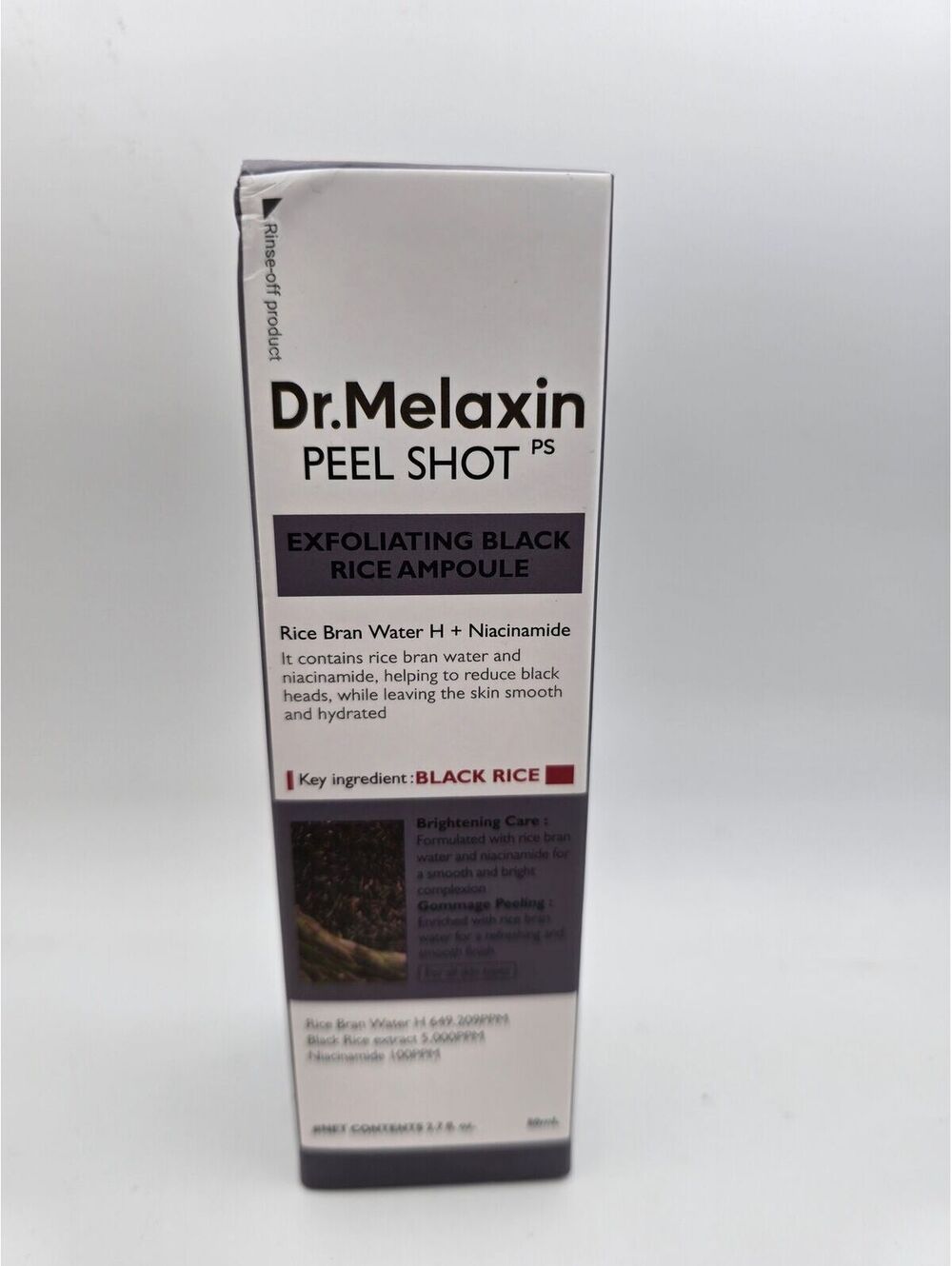 Dr. melaxin Peel Shot Exfoliating Black Rice Ampoule 80ml